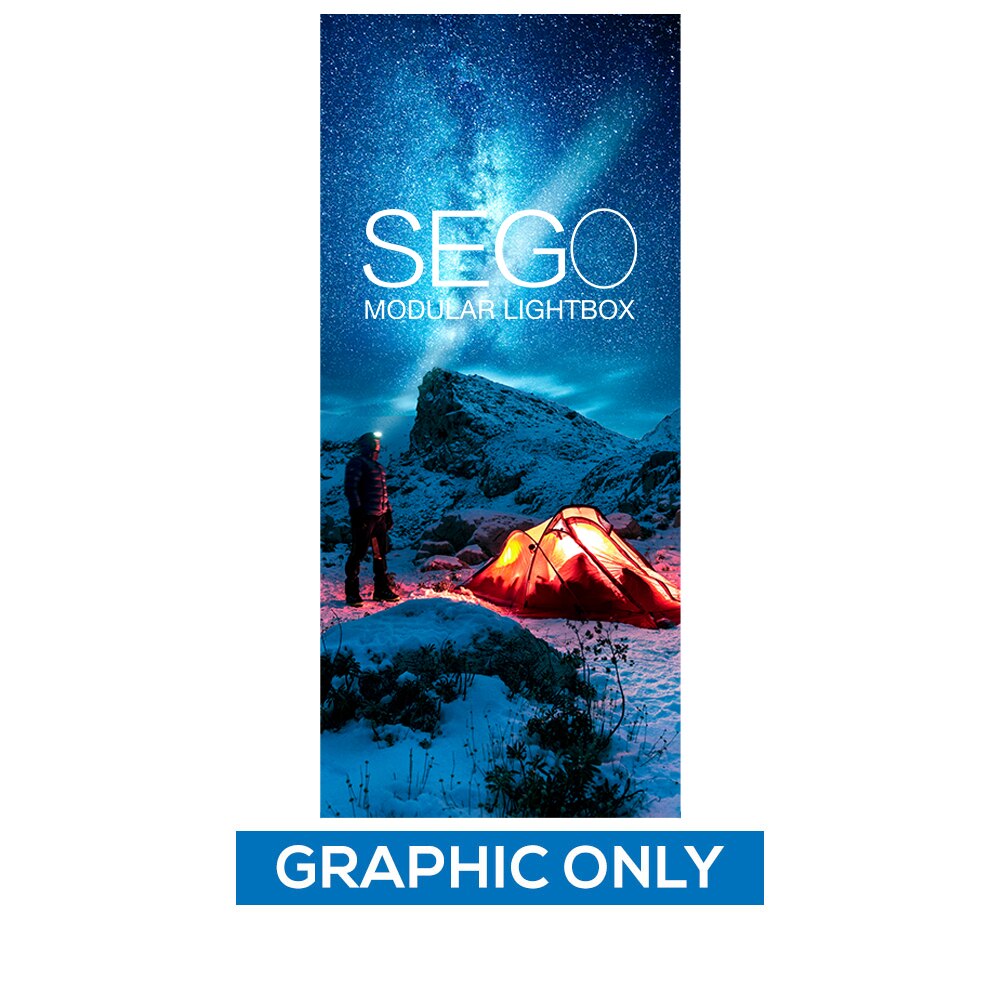 3.3 x 8ft. SEGO Modular Lightbox Display — Single Sided Graphic Only